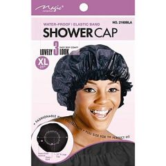Magic Shower Cap Black XL. 12-Pack