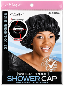 Magic Shower Cap Black XL. 12-Pack