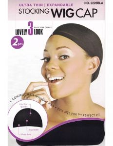 Magic Stocking Wig Cap Black 2pcs. 12x