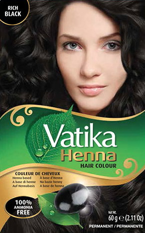 Dabur Vatika Henna Hair Color 6x10gr. Rich Black - SUHAIL Cosmetics