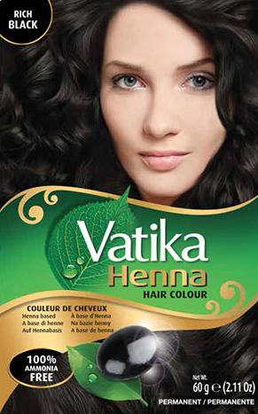 Dabur Vatika Henna Hair Color 6x10gr. Rich Black - SUHAIL Cosmetics Dabur Vatika Henna Hair Color 6x10gr. Rich Black - SUHAIL Cosmetics
